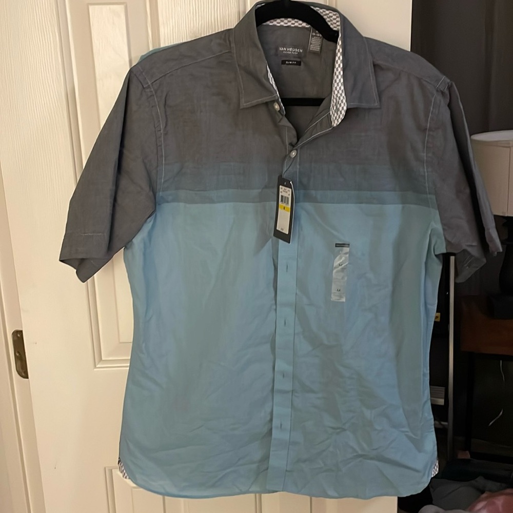 Van heusen never tuck short sleeve summer shirt